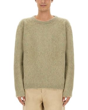 Lemaire Brushed Wool Sweater-Uomo - Verde