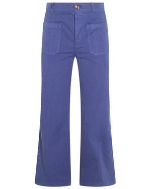 Chloé Trousers Deep-Donna - Blu
