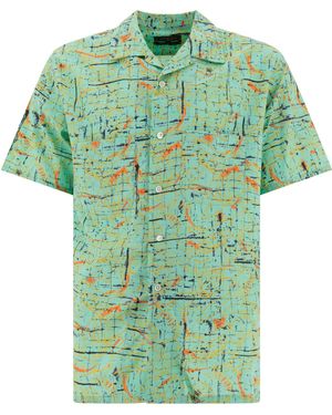 Beams Plus Printed Shirt Shirts - Green
