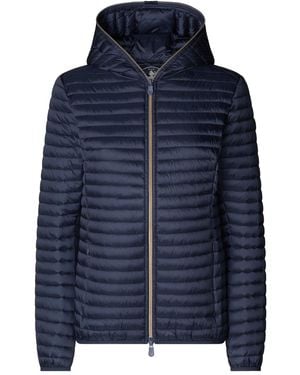 Save The Duck Alexa Hooded Puffer Lightweight Jacket - Blue