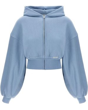 T By Alexander Wang Cropped Hoodie - Blue