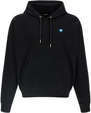 Versace 'Medusa' Patch Hoodie - Blue