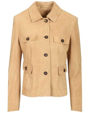 Tagliatore Suede Jacket Jackets - Natural