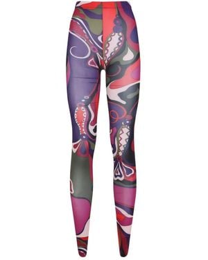 PUCCI Printed Tights - Red