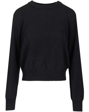 Lisa Yang Greer Crewneck Sweater Knitwear Blu-Donna - Nero