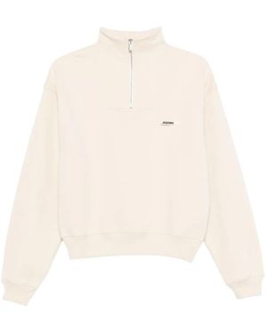 Jacquemus Felpa Le Camionneur Gros Grain-Donna - Bianco