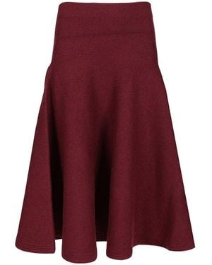 Alaïa Alaã¯A Flared Cashmere Skirt - Purple