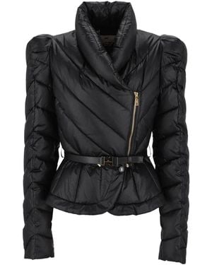 Elisabetta Franchi Quilted Nylon Down Jacket - Black