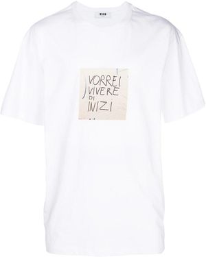 MSGM T Shirts White