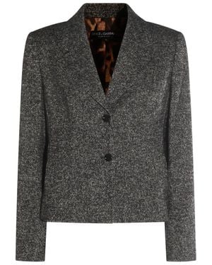 Dolce & Gabbana Jackets Blacks And Greys-Donna - Nero