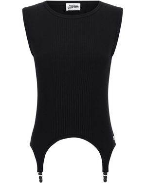 Jean Paul Gaultier 'The Garter' Tank Top - Black