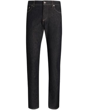 Dolce & Gabbana Jeans With Logo Plaque - Black