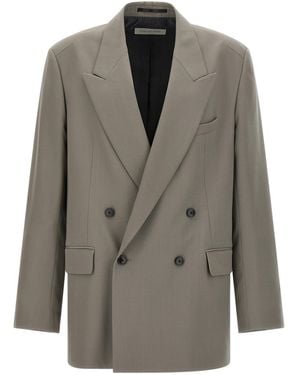 Dries Van Noten Bishop Blazer Grigio-Uomo