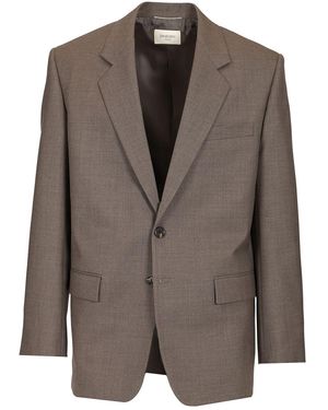 Saint Laurent Walnut Wool Blazer Jackets - Brown
