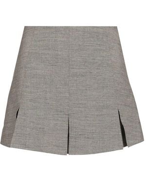 DURAZZI MILANO Pleated Tailored Miniskirt Skirts - Grey