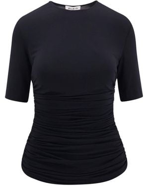 Alaïa Viscose T-shirt - Blue