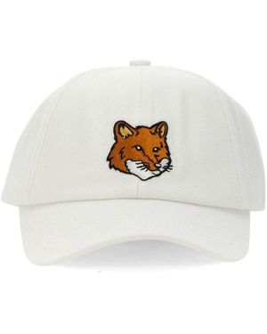 Maison Kitsuné Cotton Baseball Cap - White