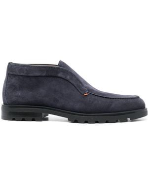 Santoni Leather Boots - Blue