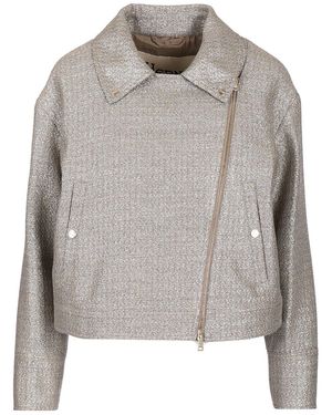 Herno Biker-Style Jacket Jackets - Gray