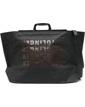 Ecco X Ottolinger Leather Tote Bags - Black