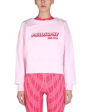 Philosophy Regular Fit Sweatshirt - Pink