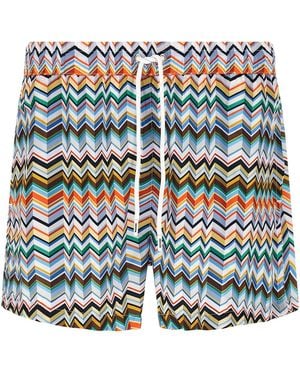 Missoni Irregular Zig Zag Swimsuit Beachwear Multicolour - Blue