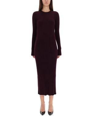 Helmut Lang Dress With Back Slit - Purple
