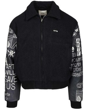 Arte' Grafiti Varsity Jackets - Black