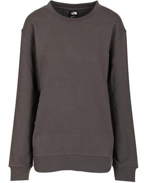The North Face W Dome Relaxed Crew Sweatshirt Sweatshirts Black - Brown