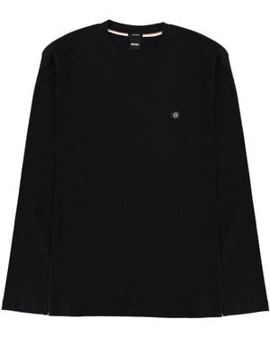 BOSS "C-Townlwy 01" Long Sleeve T-Shirt-Uomo - Nero