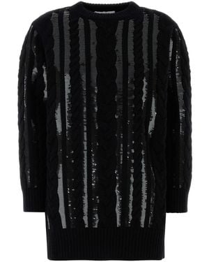 Max Mara Wool Blend Mambo Sweater Dress - Black