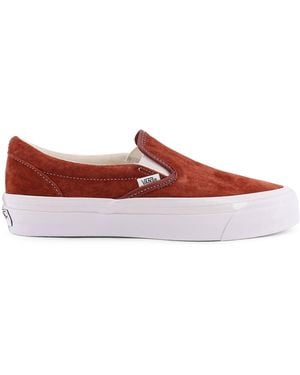 Vans Lx Classic Slip-On 98 Low-Top Suede Sneakers - Red
