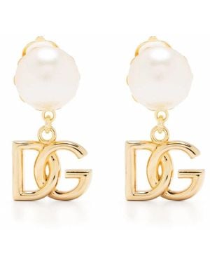 Dolce & Gabbana Orecchini Oro Bianco-Donna - Metallizzato