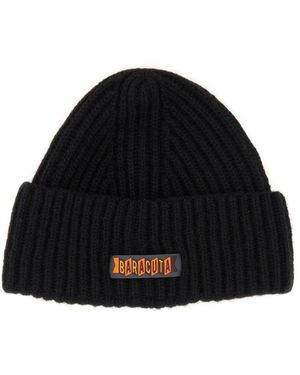 Baracuta Beanie Hat With Logo Patch - Black