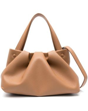 THEMOIRÈ Athena Buttoned Tote Bag - Natural