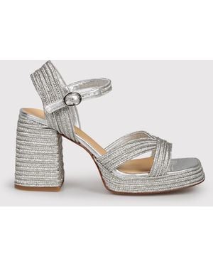 Castañer Sandals Metallic - White