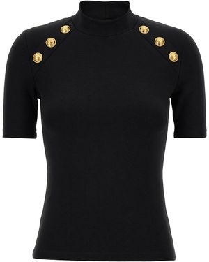 Balmain 6 Bottoni T-Shirt - Black