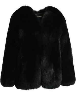 Wanan Touch Extreme Classic Black Jacket In Fox Fur