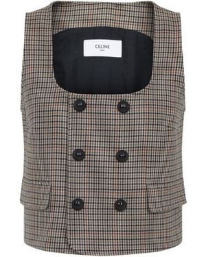 Celine Virgin Wool Gilet-Donna - Grigio