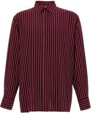 Saint Laurent Striped Shirt Shirt And Blouse Bordeaux - Red