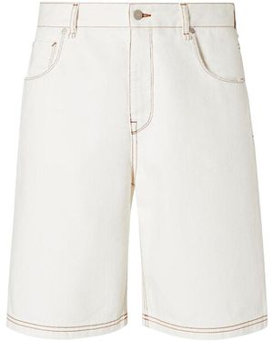 Fendi Roma Denim Shorts - White