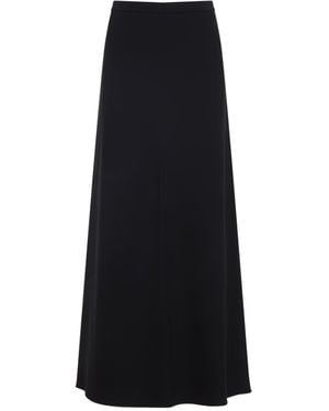 Max Mara Vernice Viscose Long Skirt-Donna - Nero