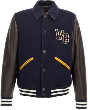 Wales Bonner 'Prince Varsity' Bomber Jacket - Blue