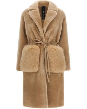 Blancha Merino Straight-volpe Fur Beige - Natural