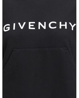 Givenchy Cropped Hoodie - Black