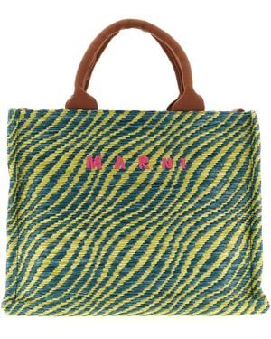 Marni Raffia Handbag Hand Bags - Green