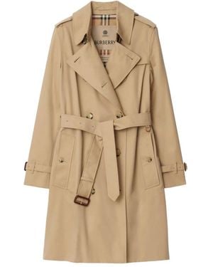 Burberry Double-Breasted Trench Coat - Natural