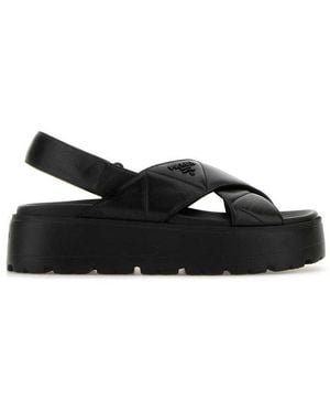 Prada Nappa Leather Sandals - Black