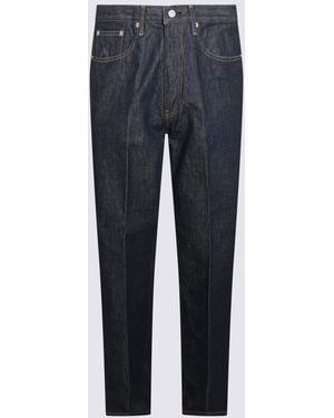 Alice + Olivia Hard Twist Denim 5p Pants Men Indigo In Cotton - Blue