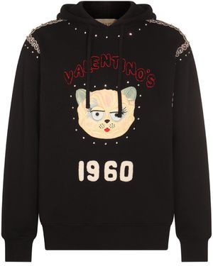 Valentino Sweaters Blacks And Greys-Uomo - Nero